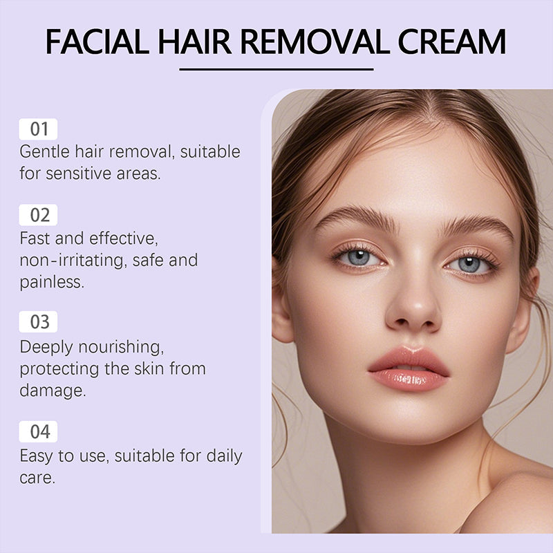 Gentle & Painless Facial Hair Removal Cream